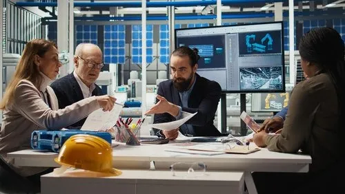 Sala de control con monitores